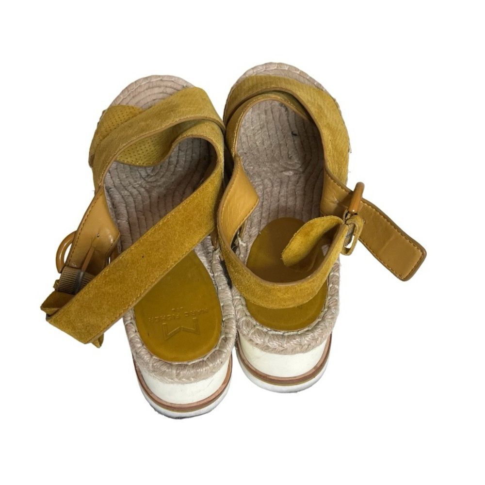 MARC FISHER Platform Sandals Glenna Suede Perforated Slingback Womens Size 8 M - Picture 5 of 9